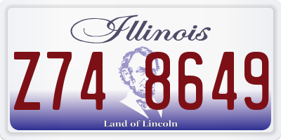 IL license plate Z748649