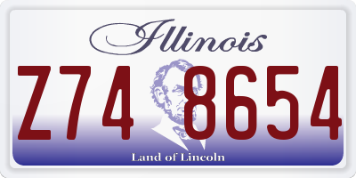 IL license plate Z748654