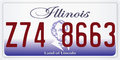 IL license plate Z748663