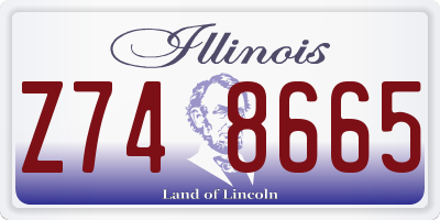 IL license plate Z748665