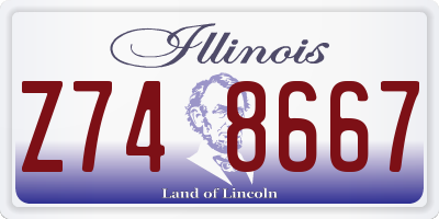 IL license plate Z748667