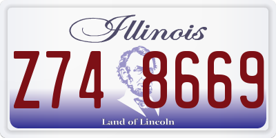 IL license plate Z748669