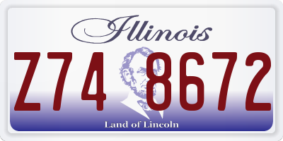 IL license plate Z748672