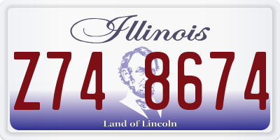 IL license plate Z748674