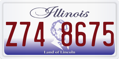 IL license plate Z748675