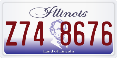 IL license plate Z748676
