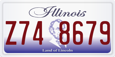 IL license plate Z748679