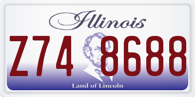 IL license plate Z748688