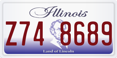 IL license plate Z748689