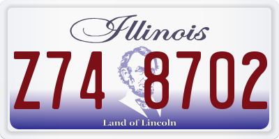 IL license plate Z748702