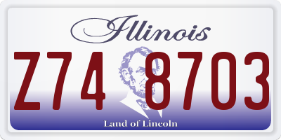 IL license plate Z748703