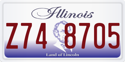 IL license plate Z748705