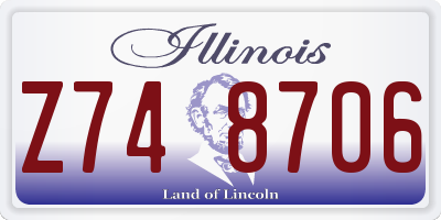 IL license plate Z748706