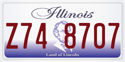 IL license plate Z748707