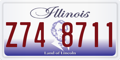 IL license plate Z748711