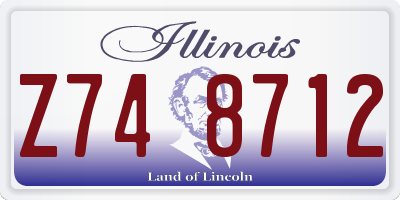 IL license plate Z748712