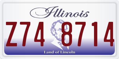 IL license plate Z748714