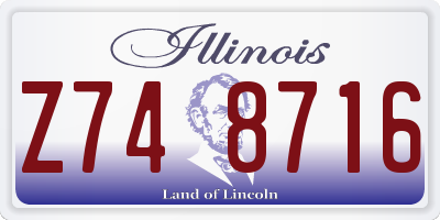 IL license plate Z748716