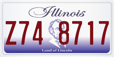 IL license plate Z748717