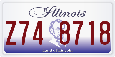 IL license plate Z748718