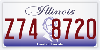 IL license plate Z748720
