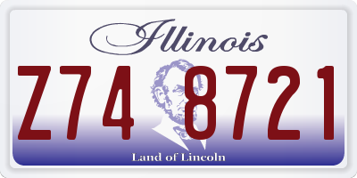 IL license plate Z748721