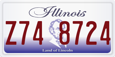IL license plate Z748724