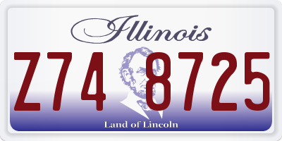 IL license plate Z748725