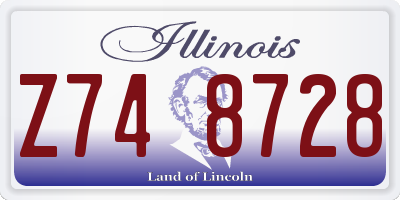 IL license plate Z748728