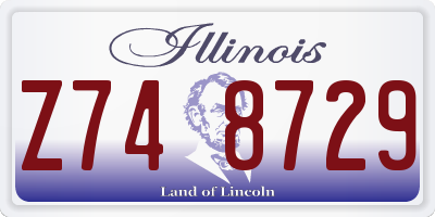 IL license plate Z748729