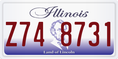 IL license plate Z748731