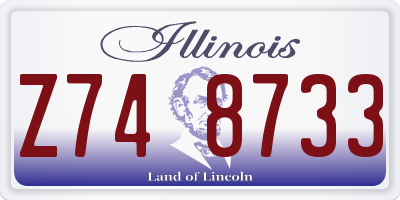 IL license plate Z748733