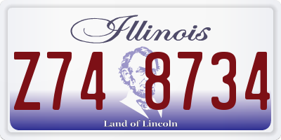 IL license plate Z748734