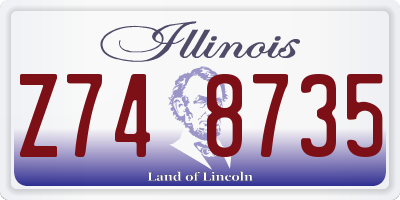 IL license plate Z748735