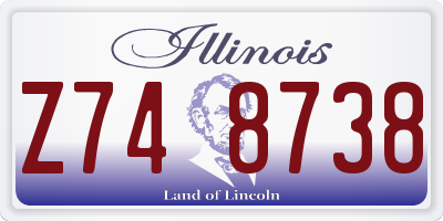 IL license plate Z748738