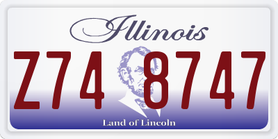 IL license plate Z748747
