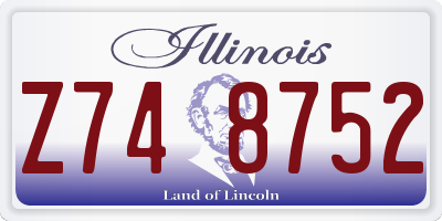 IL license plate Z748752