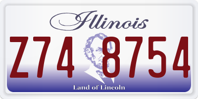 IL license plate Z748754