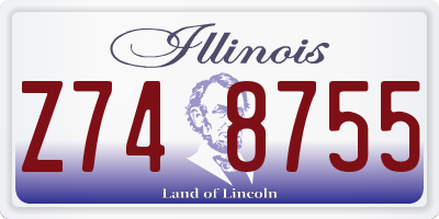 IL license plate Z748755