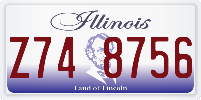 IL license plate Z748756