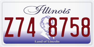 IL license plate Z748758