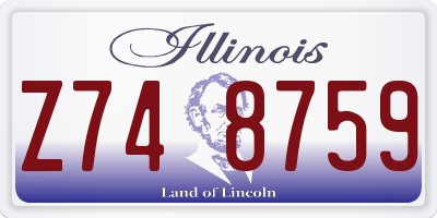 IL license plate Z748759