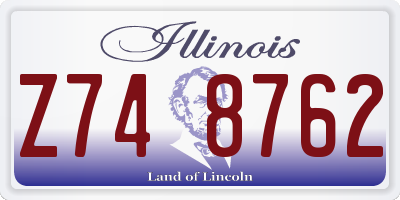 IL license plate Z748762