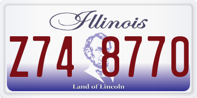 IL license plate Z748770