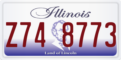 IL license plate Z748773