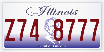 IL license plate Z748777