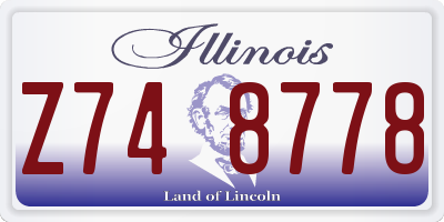 IL license plate Z748778