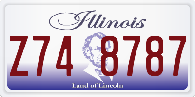 IL license plate Z748787