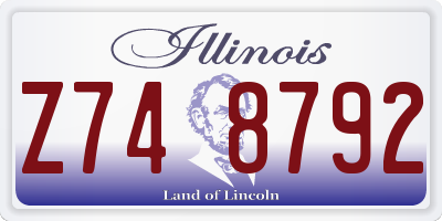 IL license plate Z748792