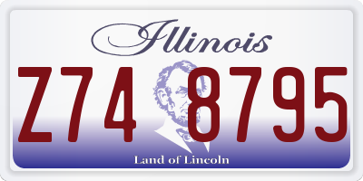 IL license plate Z748795